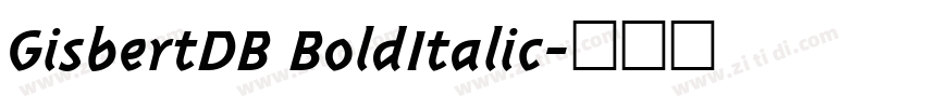 GisbertDB BoldItalic字体转换